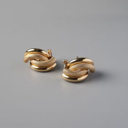 Paire de clips d'oreilles en or 750 °/°°....