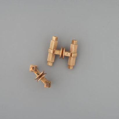 Paire de boutons de manchettes en or 750...