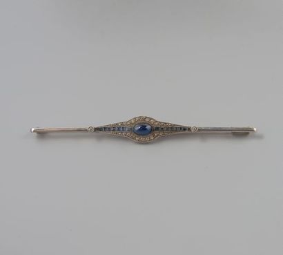 Broche barrette en or deux tons 750 °/°°...