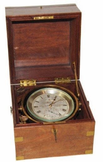 Chronomètre de marine. Cadran divisé sur...