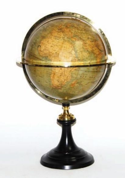 Globe terrestre. Montage par méridien et...