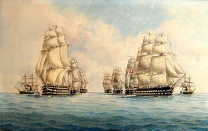 Eugène GRANDIN (1833-1919)
L'escadre de l'Atlantique...