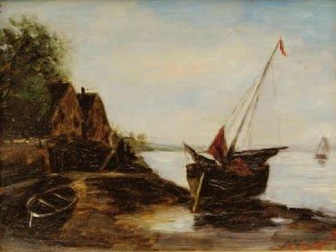 Eugène JACQUET
Bord de mer en Manche. Huile...