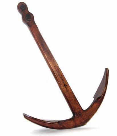 Forme en bois de forge d'ancre. Modèle pour...