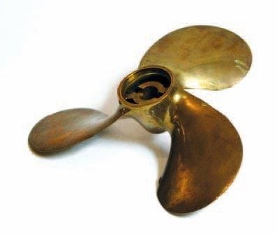 Grande hélice tripale en bronze. Diamètre:...