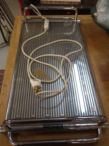 Chauffe plat electrique en verre et métal...