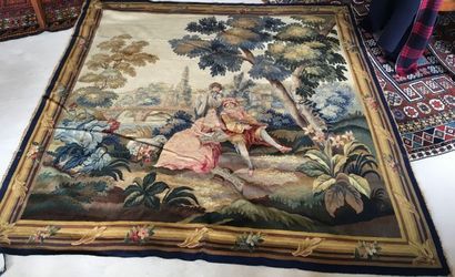 AUBUSSON
Musiciens au jardin
Tapisserie du...