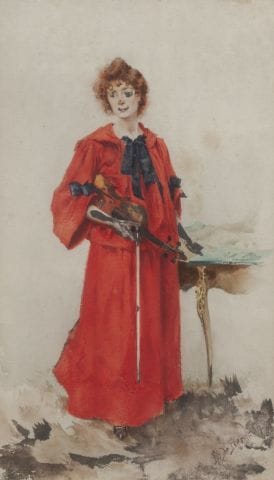 Edouard DE BERGEVIN (1861-1925)
Femme au...