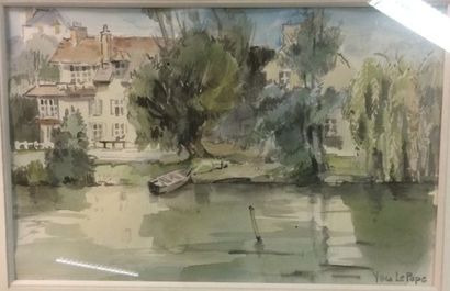Yves LE PAPE
Bord de rivière
Aquarelle signée...