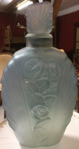 Flacon à parfum Art Déco Bleuté, H27cm,
...