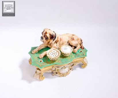 Jacob PETIT (1796-1868)
Encrier en porcelaine...