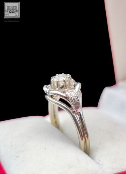 Ring in 18K white gold 750/°°° with eagle...