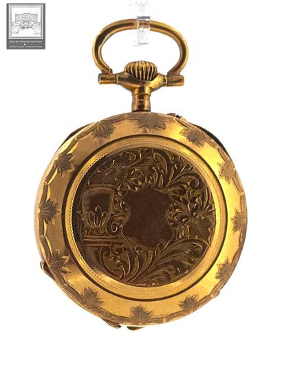 Montre de col 
or jaune 18k 750/°°° poinçon...