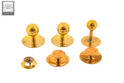 Ensemble de boutons de manchette en or jaune...