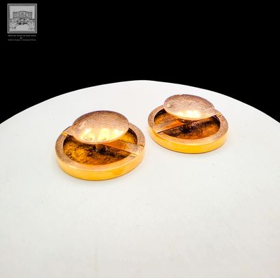 Paire de boutons de manchette en or 18K 750/°°°
Poinçon...