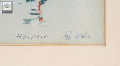 Sepp Vees (1908-1989)
Honfleur 
Crayon gras...