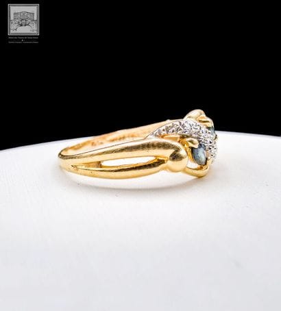 Bague
Or jaune 18K 750/°°°
Sertie 2 petits...