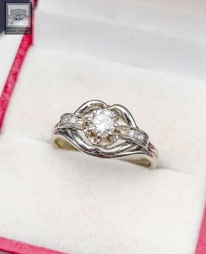 Ring in 18K white gold 750/°°° with eagle...