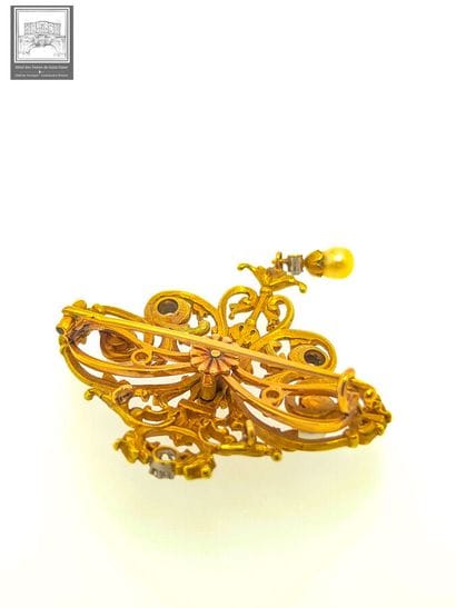 Brooch or pendant
18K yellow gold, 750/°°°...