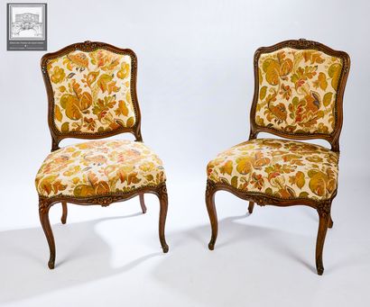 Ensemble de 6 chaises 
De style Louis XV...