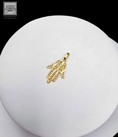 Pendentif en or jaune 18K 750/°°° représentant...