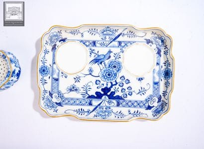MEISSEN
Encrier de bureau en porcelaine 
Comprend...