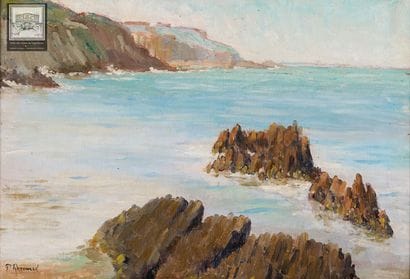Paul Renouard (1845 - 1924) 
Côte bretonne
Huile...