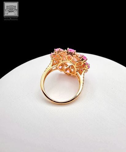 Bague Cocktail en or rose 750°/.(18K) 6g05...