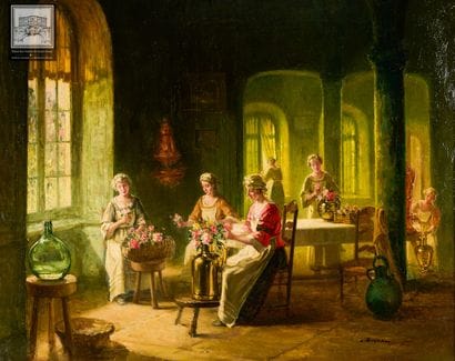 Albert Sorkau (1874 - 1951)
Scène d'intérieur...