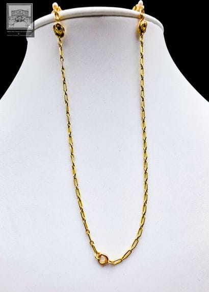 Draped necklace 
750/°°° openwork yellow...