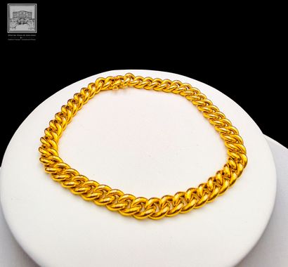 Bracelet maille gourmette en or jaune 18K...