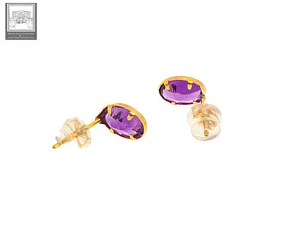 Paire de boutons d'oreilles en or jaune 750°/.(18K)...