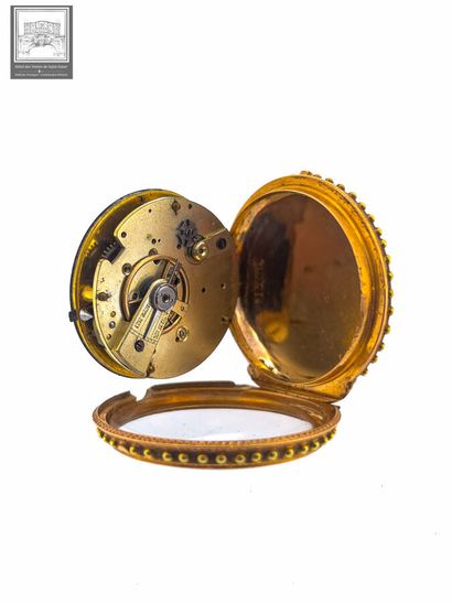 Montre de col
or jaune et rose 18K 750/°°°
Boitier...