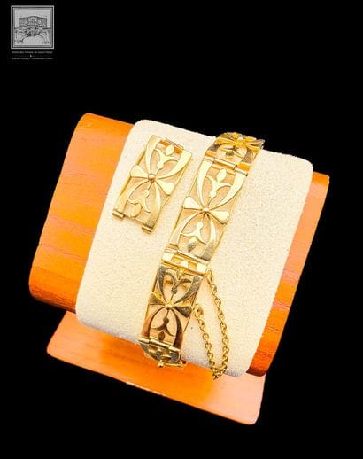 Bracelet 
18K yellow gold (750/°°°), openwork...