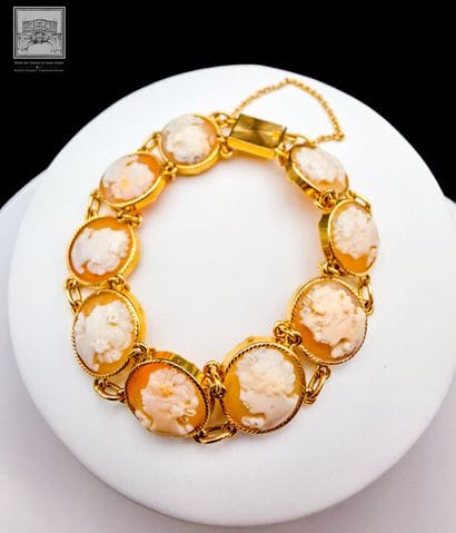 Bracelet articulé en or jaune 18K 750/°°°...