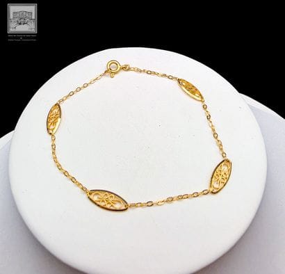 Bracelet en or jaune 18K 750/°°°
Poinçon...