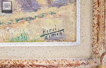 Hervé Simon (XXe)
Scène de campagne 
Huile...