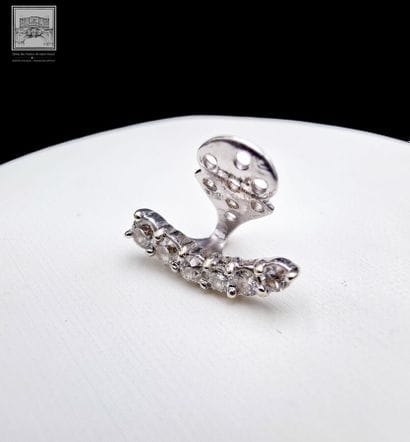 Paire de boutons d'oreille
Or gris 750/°°°
Poids...
