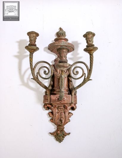 Applique en bronze de style Louis XVI à trois...