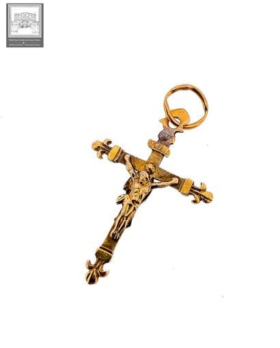 18K yellow gold cross pendant, 750/°°°
Eagle's...