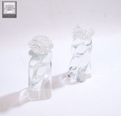 BACCARAT
Paire de falmbeaux en cristal.
Modèle...