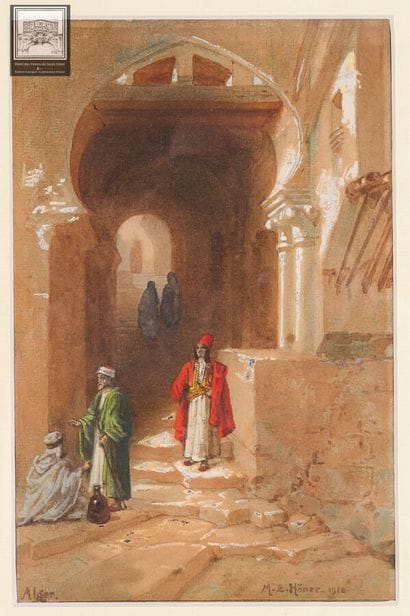 Marie Edmond Höhner
Vue de la casbah d'Alger
Aquarelle
Signée...