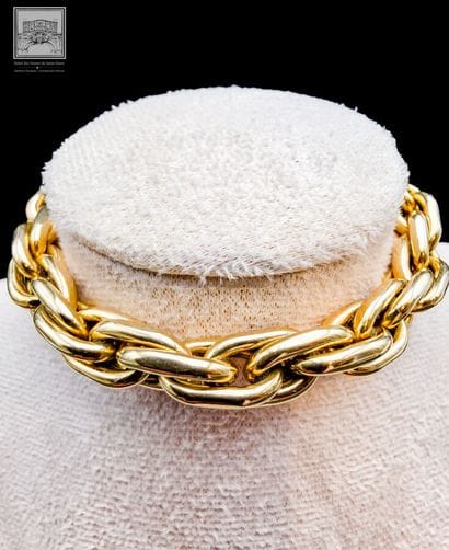 Flexible 18K yellow gold bracelet (750/°°°),...