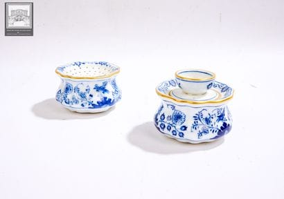MEISSEN
Encrier de bureau en porcelaine 
Comprend...