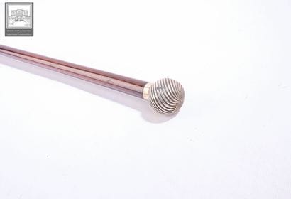 Canne avec pommeau en argent 800/°°°
Poinçon...