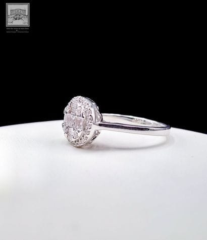 Round ring in 750° white gold (18K, 2.80...