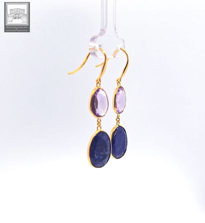 A beautiful pair of 750°/ (18K) yellow gold...
