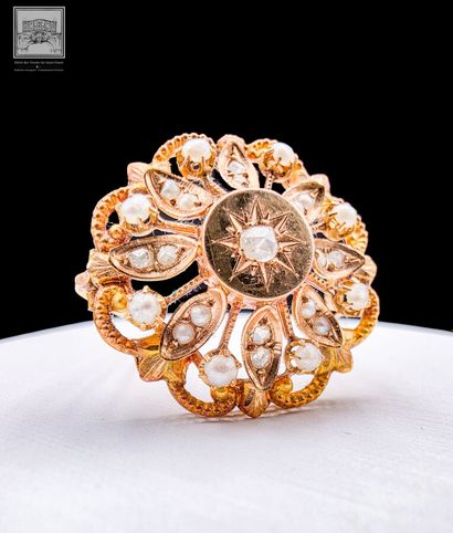 Broche en or jaune 18K 750°°°
Poinçon tête...