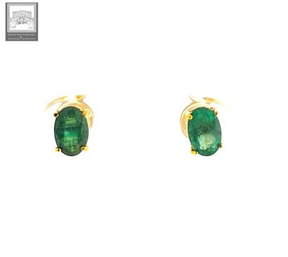 Pair of 750°/ (18K) 0g95 yellow gold earrings...