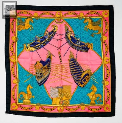 HERMÈS Paris 
Carré en twill de soie 
Annie...